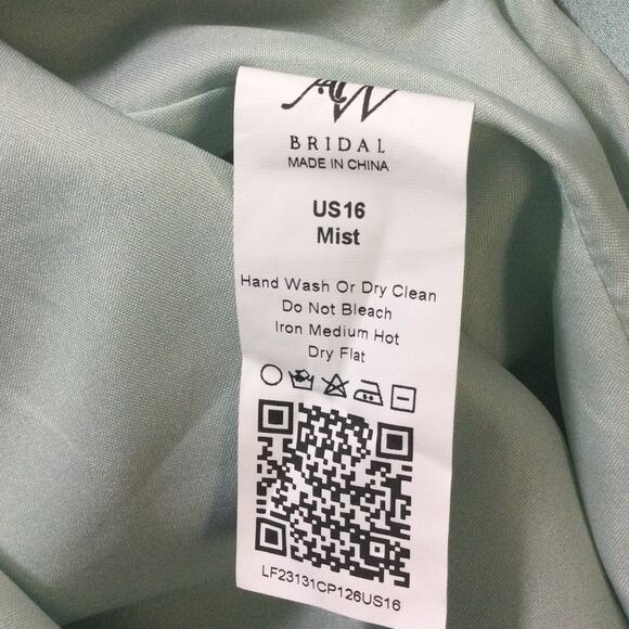 AW BRIDAL SZ 16 2X plus mist blue Energico mother of bride party maxi dress b47 - Picture 10 of 14